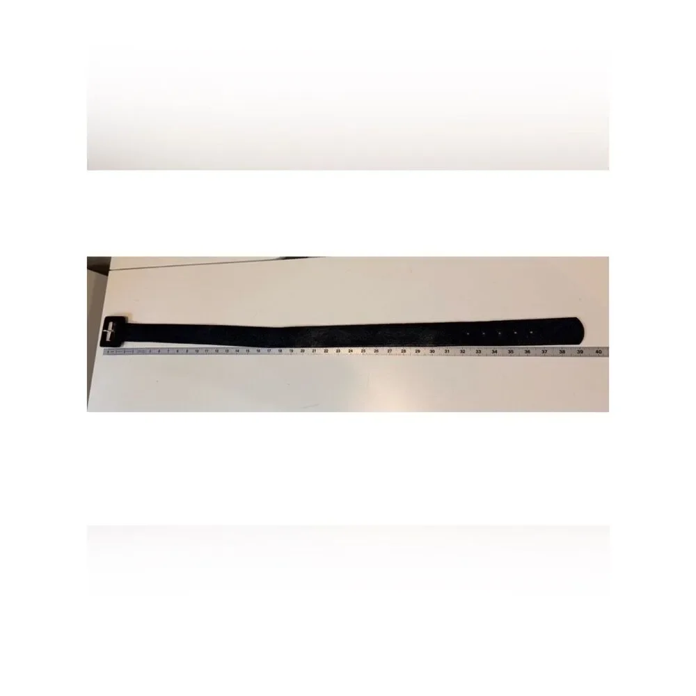 Leatherock Women’s Wide Black Genuine Leather Belt Black Buckle Size L34 M